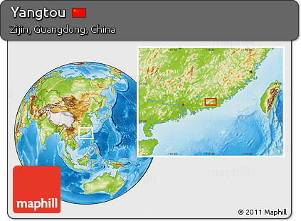 Physical Location Map of Yangtou