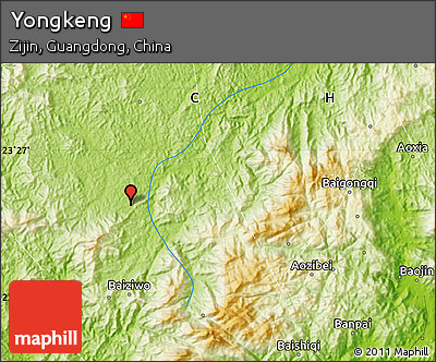 Physical Map of Yongkeng