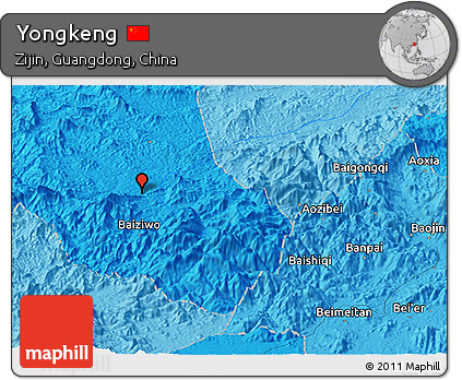 Political Panoramic Map of Yongkeng