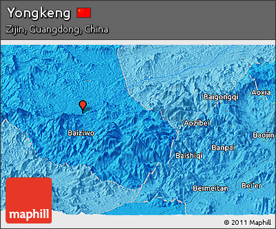 Political Panoramic Map of Yongkeng