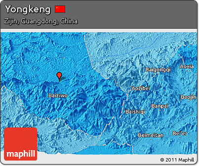 Political Panoramic Map of Yongkeng