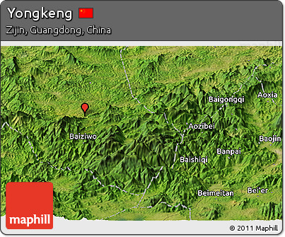 Satellite Panoramic Map of Yongkeng