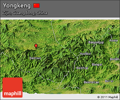 Satellite Panoramic Map of Yongkeng