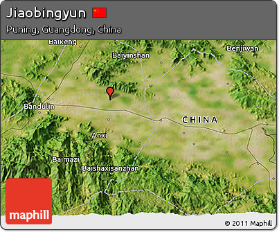 Satellite 3D Map of Jiaobingyun