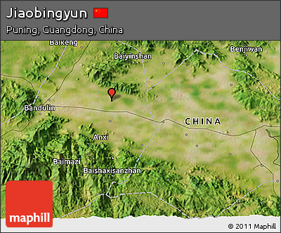 Satellite 3D Map of Jiaobingyun
