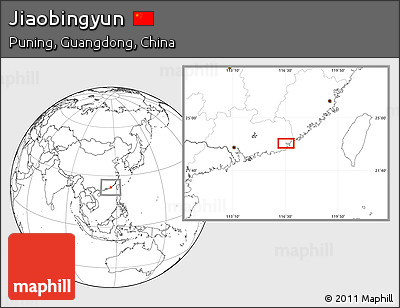 Blank Location Map of Jiaobingyun