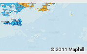 Political 3D Map of the area around 23° 23' 16" N, 117° 22' 30" E