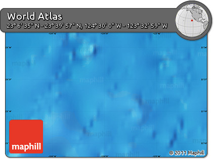 Physical Map of the Area around 23° 23' 16" N, 124° 1' 30" W