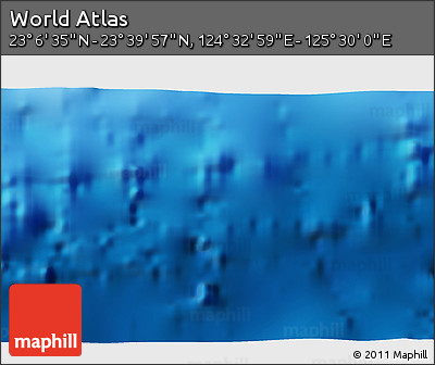 Physical 3D Map of the Area around 23° 23' 16" N, 125° 1' 30" E
