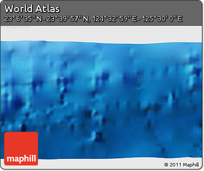 Physical 3D Map of the Area around 23° 23' 16" N, 125° 1' 30" E