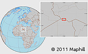 Gray Location Map of the area around 23° 23' 16" N, 12° 49' 29" E