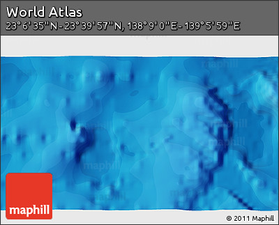 Political 3D Map of the Area around 23° 23' 16" N, 138° 37' 30" E