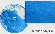 Shaded Relief Location Map of the area around 23° 23' 16" N, 140° 10' 30" W
