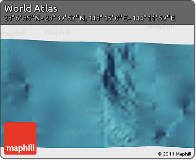 Satellite 3D Map of the Area around 23° 23' 16" N, 143° 43' 29" E