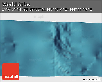 Satellite 3D Map of the Area around 23° 23' 16" N, 143° 43' 29" E