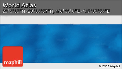 Physical Panoramic Map of the Area around 23° 23' 16" N, 147° 7' 30" E