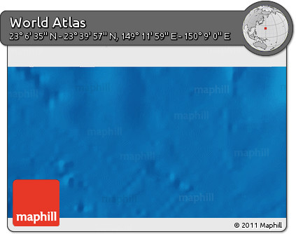 Physical 3D Map of the Area around 23° 23' 16" N, 149° 40' 30" E