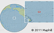 Savanna Style Location Map of the area around 23° 23' 16" N, 151° 13' 29" W, hill shading