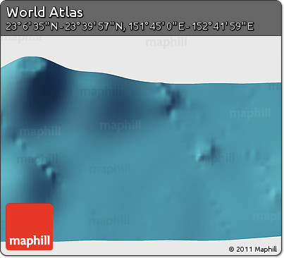 Satellite 3D Map of the Area around 23° 23' 16" N, 152° 13' 29" E