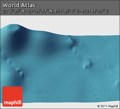 Satellite 3D Map of the Area around 23° 23' 16" N, 152° 13' 29" E