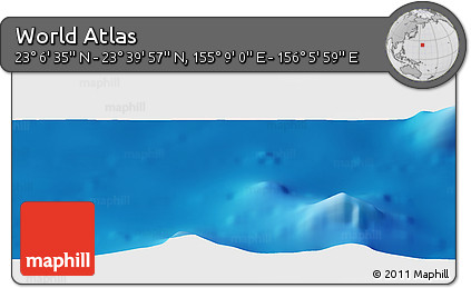 Physical Panoramic Map of the Area around 23° 23' 16" N, 155° 37' 30" E