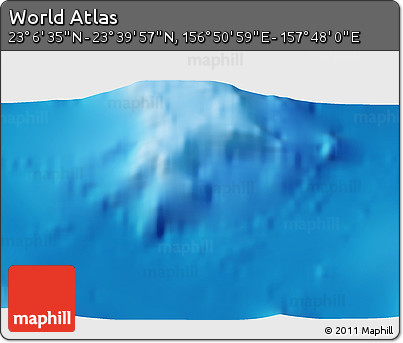 Physical 3D Map of the Area around 23° 23' 16" N, 157° 19' 29" E
