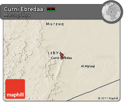 Shaded Relief 3D Map of Curni Ebredaa