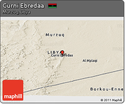 Shaded Relief Panoramic Map of Curni Ebredaa