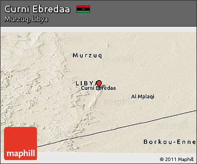 Shaded Relief Panoramic Map of Curni Ebredaa