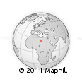 Outline Map of the Area around 23° 23' 16" N, 17° 55' 29" E, rectangular outline