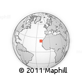 Outline Map of the Area around 23° 23' 16" N, 19° 28' 30" W, rectangular outline
