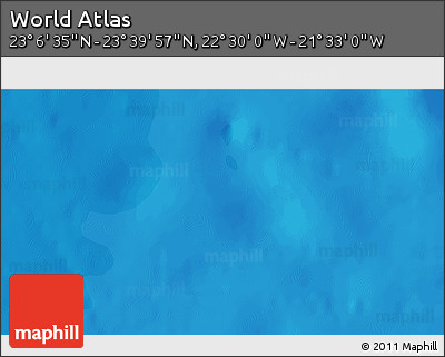 Political 3D Map of the Area around 23° 23' 16" N, 22° 1' 29" W