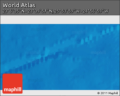Physical 3D Map of the Area around 23° 23' 16" N, 25° 25' 29" W