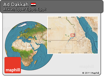 Satellite Location Map of Ad Dakkah