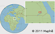 Savanna Style Location Map of the area around 23° 23' 16" N, 32° 22' 30" E