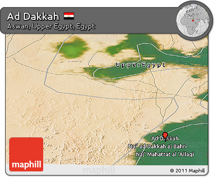 Satellite Panoramic Map of Ad Dakkah