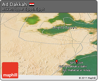 Satellite Panoramic Map of Ad Dakkah