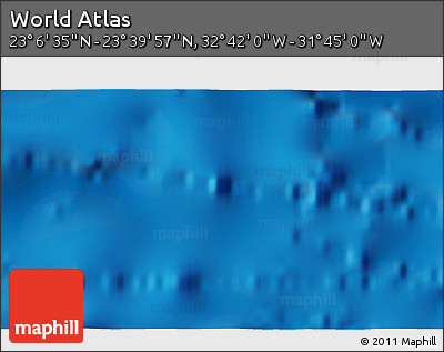Physical 3D Map of the Area around 23° 23' 16" N, 32° 13' 30" W