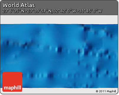 Physical 3D Map of the Area around 23° 23' 16" N, 32° 13' 30" W