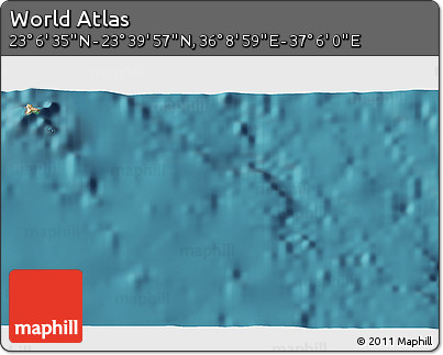Satellite 3D Map of the Area around 23° 23' 16" N, 36° 37' 30" E