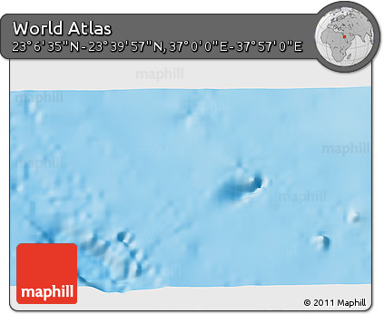 Physical 3D Map of the Area around 23° 23' 16" N, 37° 28' 30" E