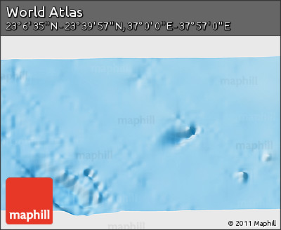 Physical 3D Map of the Area around 23° 23' 16" N, 37° 28' 30" E