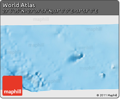 Physical 3D Map of the Area around 23° 23' 16" N, 37° 28' 30" E