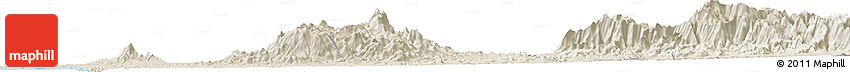 Shaded Relief Horizon Map of the Area around 23° 23' 16" N, 39° 10' 29" E