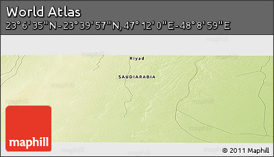 Physical Panoramic Map of the Area around 23° 23' 16" N, 47° 40' 29" E