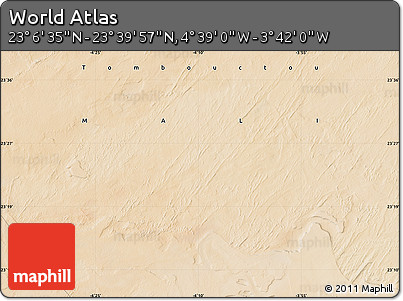 Satellite Map of the Area around 23° 23' 16" N, 4° 10' 30" W