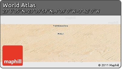 Satellite Panoramic Map of the Area around 23° 23' 16" N, 4° 10' 30" W