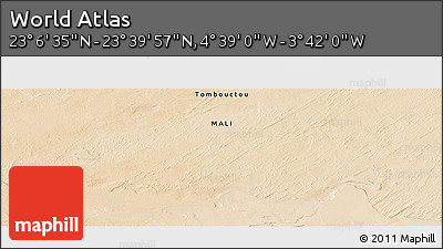 Satellite Panoramic Map of the Area around 23° 23' 16" N, 4° 10' 30" W