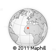 Outline Map of the Area around 23° 23' 16" N, 5° 1' 30" W, rectangular outline