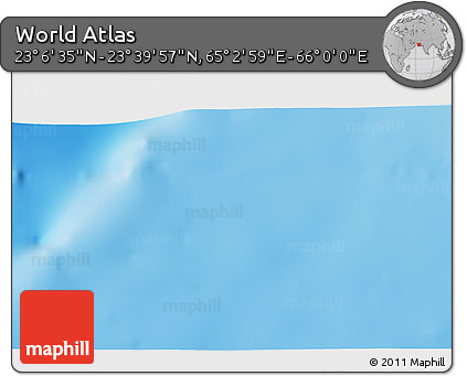 Physical 3D Map of the Area around 23° 23' 16" N, 65° 31' 30" E